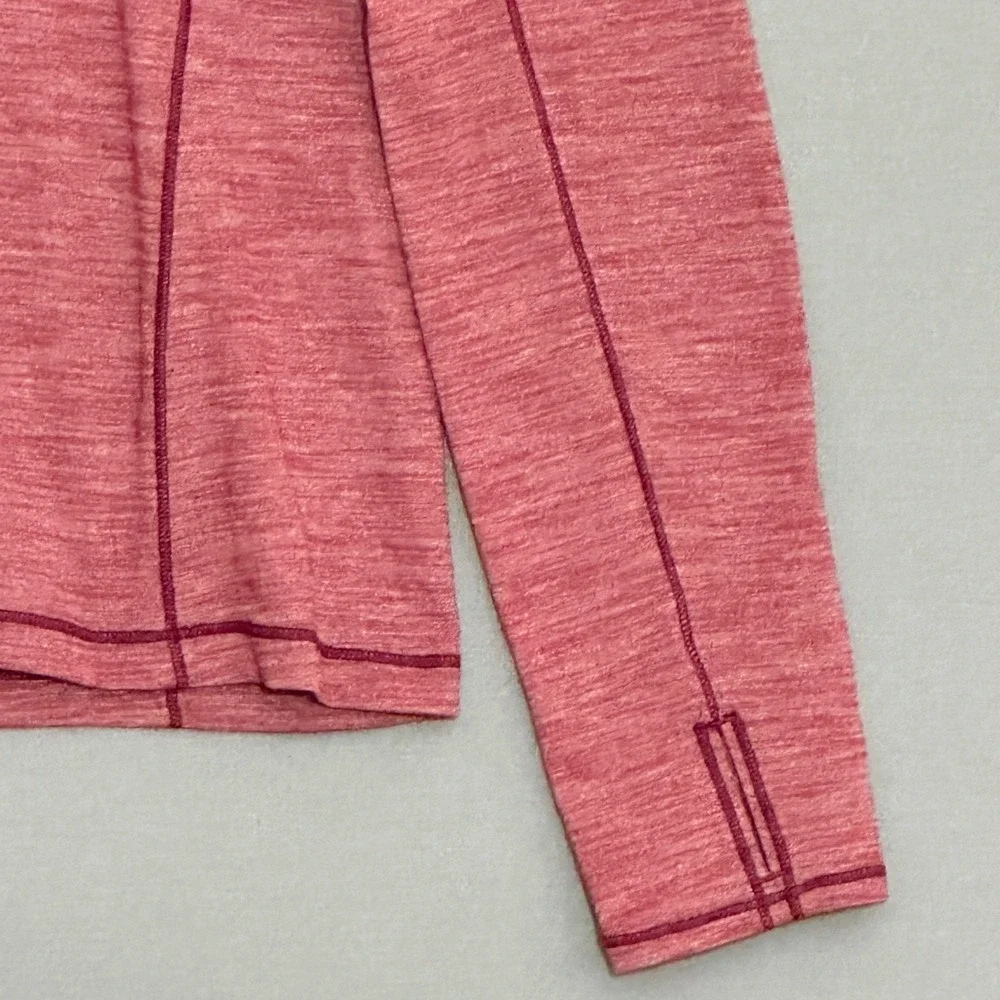Lululemon Sweat Embrace Long Sleeve Top Size 8 Heathered Misty Merlot